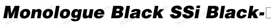 Monologue Black SSi Black字体转换